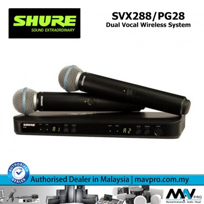 Shure SVX288/PG58 Dual Vocal Wireless System (SHURE SVX288